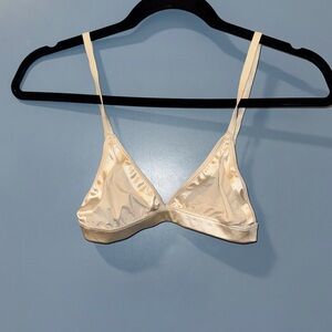 Elegant Cream Satin Bralette